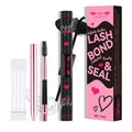 Lash Bond and Seal Cluster Lash Glue & Seal Waterproof Bond and Seal Cluster Lash Glue for DIY Eyelash Extensions Waterproof Strong Hold (5ml+5ml, Black Bond & Clear Seal)