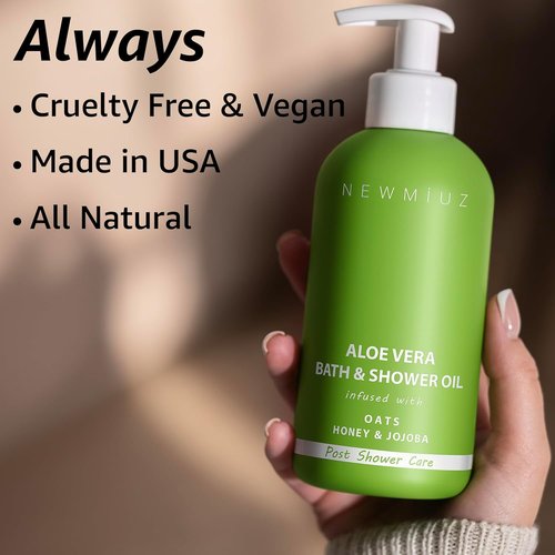 Miuz Aloe Vera In-Shower Body Conditioner - Natural Moisturizer for Soothing Skin | Honey Oats & Jojoba