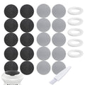 25 Pack Replacement Pads Refills for Pedi Vac Portable Electric Vacuum Callus Remover Foot File for Exfoliation Cracked Heels Dead Skin with a Clean Brush (20pcs Grind Head Pads +5pcs Sponge Ring)