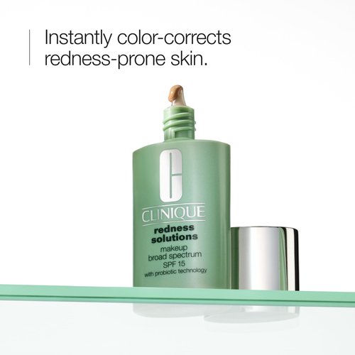 Clinique Redness Solutions Liquid Foundation Makeup Broad Spectrum SPF 15 With Probiotic Technology For Redness-Prone Skin| Medium Coverage + Natural Finish, Calming Neutral, 1 Fl Oz