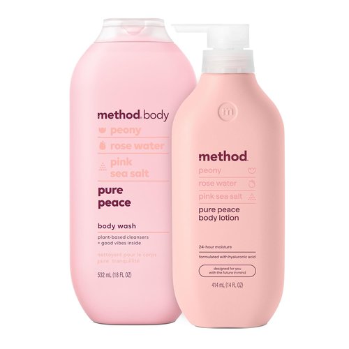 Method Body Wash & Lotion Gift Set - Pure Peace | 18oz & 14oz Hydrating Essentials