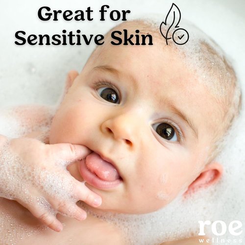 Roe Wellness Toddler & Baby Body Wash - Moisturizing, Fragrance-Free Formula | Natural Vanilla Scent | 9.4 fl oz