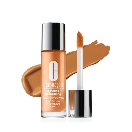 Clinique Beyond Perfecting Foundation & Concealer - Lightweight Full Coverage for All Skin Types | Natural Matte Finish