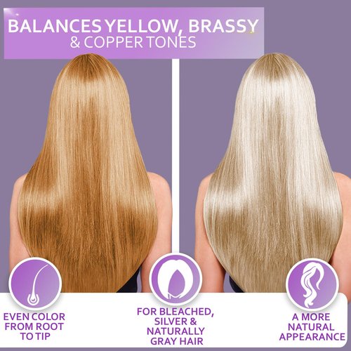 Purple Hair Mask by [Brand Name] - Deep Conditioner & Toner for Blonde, Brassy Hair - Hydrating Repair for Damaged Hair