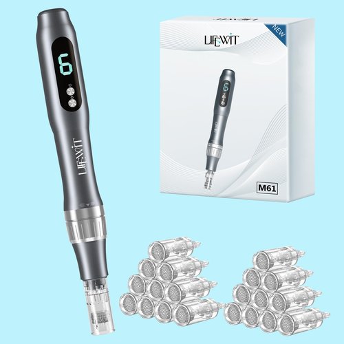 Dermastamp System, 0.25mm Microneedling Derma Stamp Pen, Derma Roller Alternative, Skin Care Tool for Women