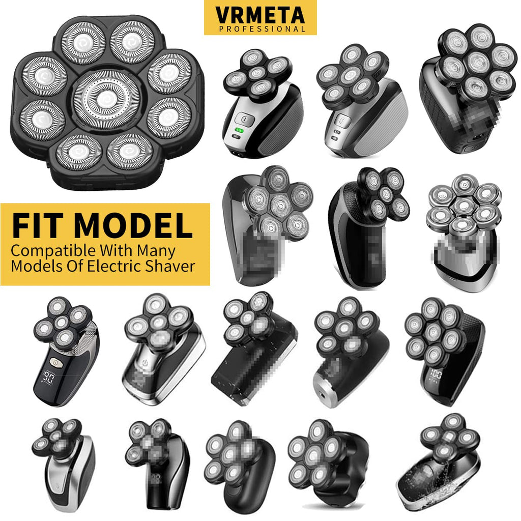 VRMETA Upgraded Version 9 Blades Electric Razor Shaver Heads