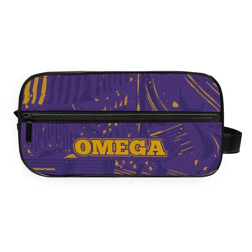 BBGreek Omega Psi Phi Fraternity Paraphernalia - Official Vendor - Travel Toiletry Bag - Dopp Kit - Abstract