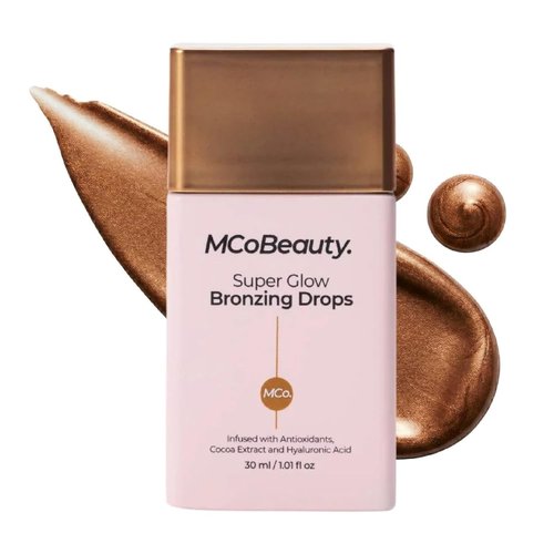 MCoBeauty Super Glow Bronzing Drops - Sun Kissed Liquid Bronzer with Hydrating Jojoba Oil & Hyaluronic Acid - Vegan & Cruelty Free