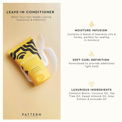 PATTERN Beauty Leave-In Conditioner - Rich Moisture for Curly & Coily Hair, 9.8 fl oz | Ideal for 3a to 4c Textures