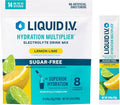 Liquid I.V. Hydration Multiplier - Sugar-Free Lemon Lime Electrolyte Powder Drink Mix | 14 Servings