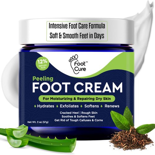 FOOT CURE Tea Tree Oil Foot Cream - Moisturizing Relief for Dry, Cracked Feet | 2 oz