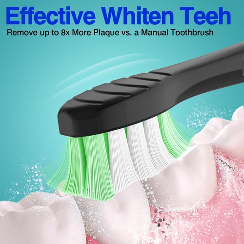 Osctor Fit for Sonicare Replacement Heads, Toothbrush Replacement Brush Heads Compatible with Philips Sonicare Click on Electric Toothbrush, 10 Pack, Black