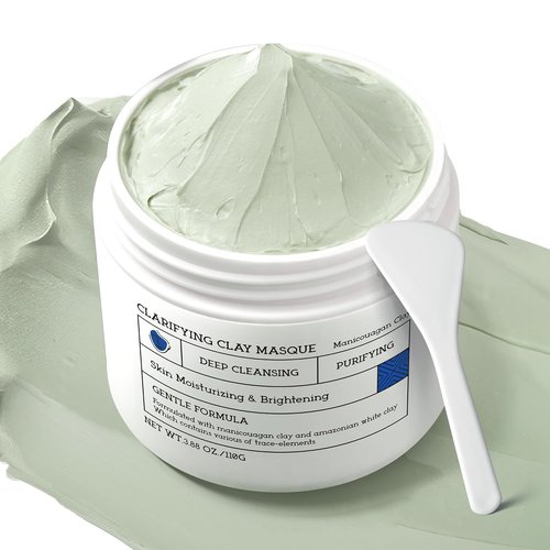 Ning Dermologie Clay Mask for Face | Triple Mud Formula Deep Cleans Pores & Reduces Acne - 3.88 Oz