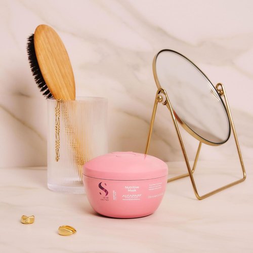 Alfaparf Milano Semi Di Lino Moisture Hair Mask & Cristalli Liquidi Serum Set | Hydrating Deep Conditioning for Dry Hair