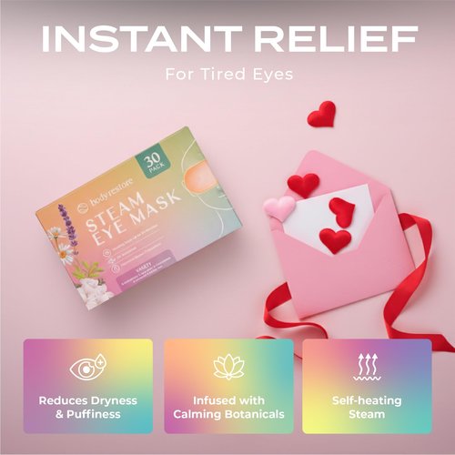 Body Restore Self Heating Warm Compress for Dry Eyes 30 Pack – Heated Eye Mask for Fast Relief, Birthday Gifts for Women, Men, Easter Basket Stuffers, Stye Eye Treatment – Variety