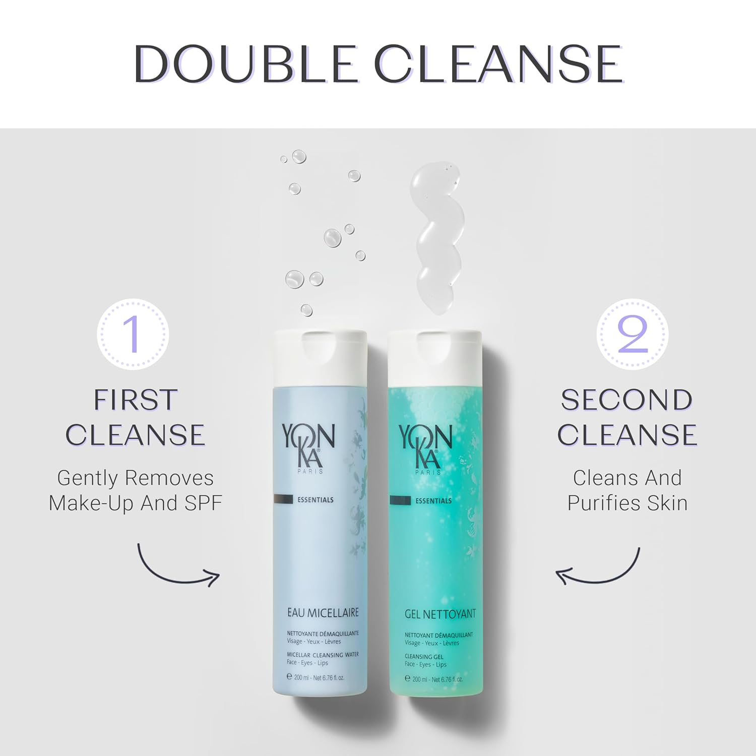 Yonka Gel Cleanser - Gentle Foaming Face Wash & Makeup Remover | Balances pH & Cleanses Pores | For Oily & Acne-Prone Skin
