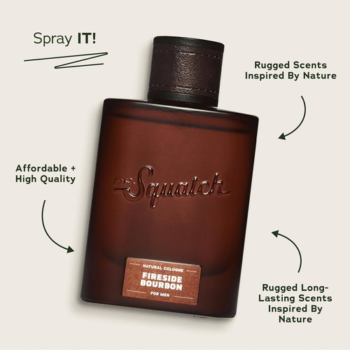 Dr. Squatch Natural Cologne for Men - Fireside Bourbon Scent with Scent-Lock Technology (1.7 fl oz)