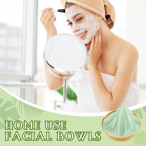 Teenyyou 6 Pcs 3. 23 In DIY Face Mask Mixing Bowl Stainless Steel Esthetician Facial Mask Bowl Facial Small Mixing Esthetician Supplies for Lady Women Skincare Home Salon Cosmetic Beauty (Gold)