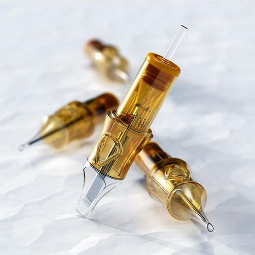 Ackbun 50Pcs Assorted Tattoo Needles #10 5Pcs each of 5RL, 7RL, 9RL, 11RL, 5RS, 9RS, 15RM, 21RM, 15M1, 21M1 Mixed Size Disposable Tattoo Cartridge Needle Pro Sterilization and Safety for Tattoo Pen