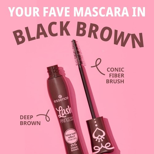 Essence Lash Princess Mascara & Primer Bundle - Brown Color for Stunning Lashes