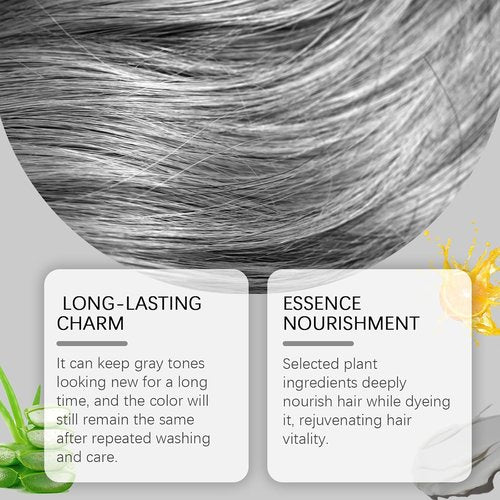 Regine Switzerland Silver Hair Dye - 2-in-1 Nourishing Hair Color with Natural Essence | 3.53 Fl Oz (2 Pack)