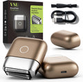 VNU Alloy Body Foil Shaver - Mini Travel Electric Razor for Men | IPX7 Waterproof, 60-Day Standby, Desert Titanium