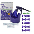 eosera® WAX BLASTER MD+ Cleaning Kit - Earwax Dissolver for Adults & Kids - Fast Acting, Doctor Recommended, Clinically Proven - Complete Irrigation Kit with 3 Ear Clean MD Packets & 5-ct Single Use Ear Wax MD Vials - Works in 15 Minutes