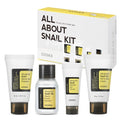 COSRX Snail Mucin Skin Care Set - Mini Travel Essentials with Face Wash, Serum, Moisturizer & Eye Cream