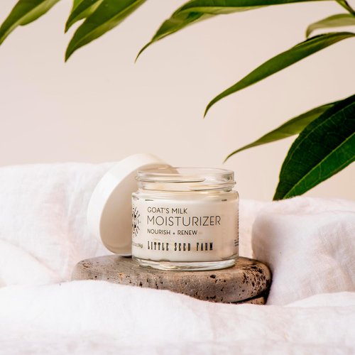 Little Seed Farm Goat's Milk Face Moisturizer - Organic All-Natural Cream for Hydration - 2 Ounces