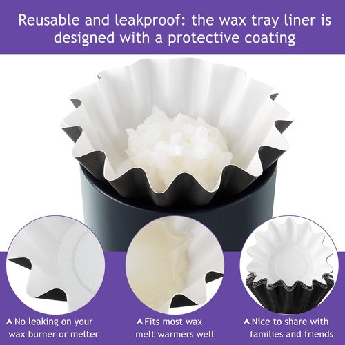 Boao Wax Melt Liners Reusable Leakproof for Any Wax Cubes Waxes Warmer Containers Cups for Scented Candle Plug in Warmers Electric Waxes Melters Burner(Pink, Blue, Green, Yellow, Purple,150 Pieces)