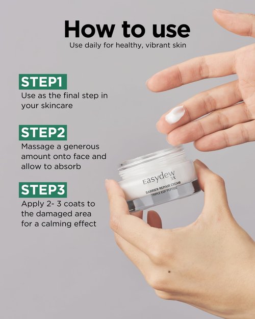 EASYDEW Barrier Repair Cream - Intense Hydration and Skin Barrier Restoration Face Moisturizer for Damaged and Irritated Skin with Cica, Hyluronic Acid, Collagen, 1.01 fl.oz.