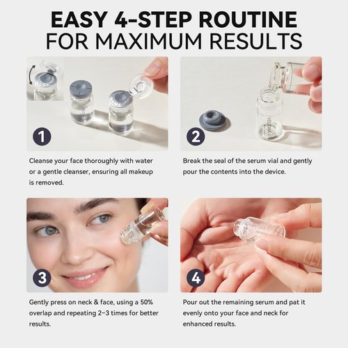 VELORA Micro Infusion System for Face - Hydrating Peptide & Hyaluronic Acid Serum Set, Skin-Smoothing Radiance Set with 0.25mm Stamp, At-Home Facial Kit, 1-Month Supply