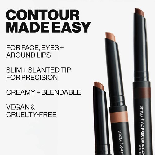 Smashbox Precision Contour Stick | Blendable, Slim Contour Stick for All-Over Face Contouring + Sculpting Including Eyes, Lips, Nose & Cheek, Light, 0.5 Ounce