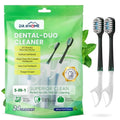 dr.@home Disposable Travel Toothbrush on The go, Oral Care Set, Prepasted Mini Toothbrush 5 in 1 (Mint Paste+ Soft Bristles+Flosser+Pick+Tongue Scraper) | Individually Wrapped 24 Count - 1 Pack