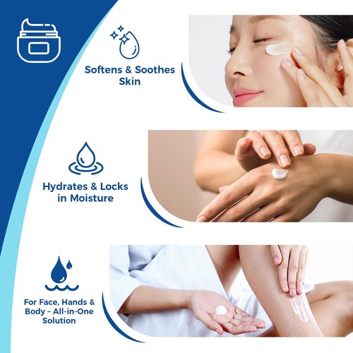 OUKEYA Urea Cream for Dry Chapped Skin with 10% Urea Deep Moisturizer Body Lotion, Softens & Soothes Hands Elbows Feet Hydrates Locks in Moisture, Fast Absorbing & Non-Greasy, 11.28 oz Large Capacity
