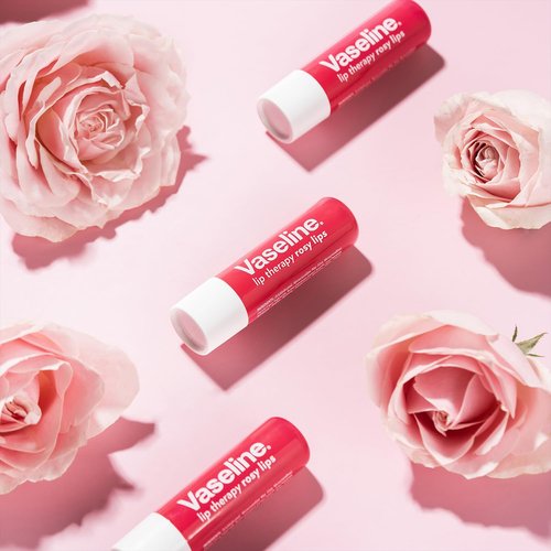 Vaseline Lip Therapy Rosy Lips 12-Pack – Moisturizing Balm, Lip Care for Dry Lips, 0.16 Oz Ea