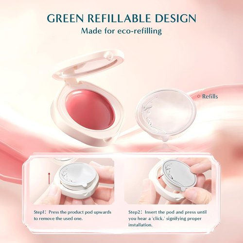 FLORASIS Dewy Touch Tinted Lip Balm - Hydrating Lip Mask for Dry Lips | Aromatic Peach, 1 Count