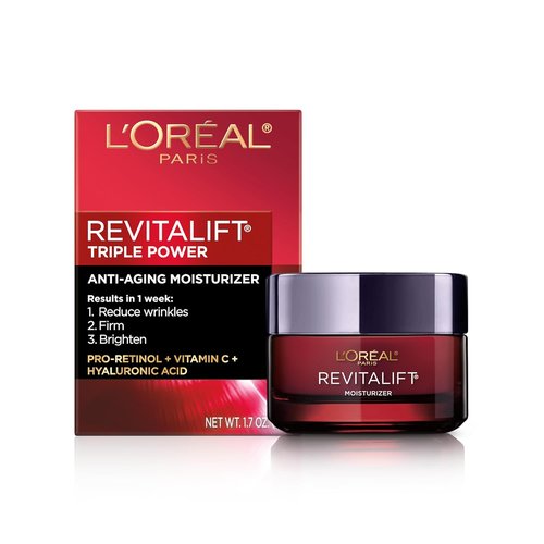 L'Oreal Paris Revitalift Anti-Aging Face Moisturizer - Pro Retinol & Hyaluronic Acid, 1.7 Oz
