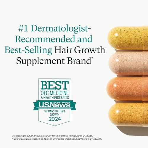 Nutrafol Women's Hair Growth Supplement - Physician-Formulated Collagen Peptides for Thicker Hair | 12 oz Bottle
