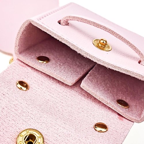 Arvintas 4PCS Super Smalls Makeup Bag with Mirror Mini Makeup Bag for Women, Coin Wallet, Bag Charms Y2k Accessories Cute Leather Keychain (Style 2)