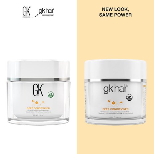 GK HAIR Vegan Deep Conditioner Hair Masque - Repair & Hydrate with Jojoba Oil | 7.05 Oz Revitalizing Treatment for Chemically Treated Hair
