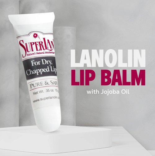 Lanolin Lip Balm 3 pack - Lip Repair for Hot/Dry Weather - Natural Lanolin Nipple Cream - Lip Moisturizer for cracked lips - Hydrating lip care - Ultra pure jojoba oil - Kosher chap stick (1.05 oz)