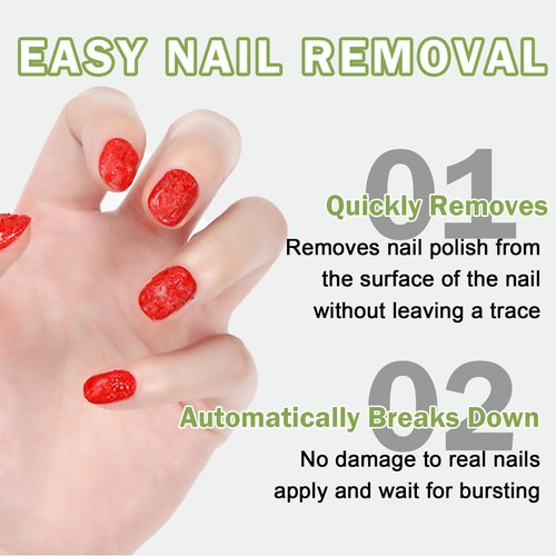 QIUFSSE Magic Remover Gel Polish,3PCS Gel Nail Remover,Professional Gel Remover for Nails,Quickly and Easily Removedor de Esmalte Gel (15ML)