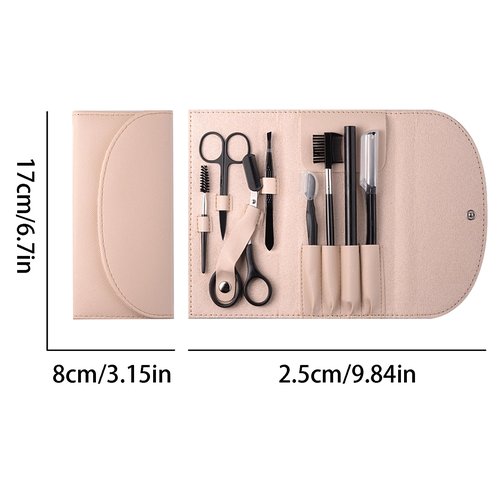 8 in 1 Eyebrow Trimmer Kit, Eyebrow Shaping Grooming Kit Eyelash Tool Kit for Women, Eyebrow Scissors, Eyebrow Razor, Eyebrow Pencil,Eyelash Comb, Tweezers, Makeup Eyelash Tool Eyelash Separator Tool