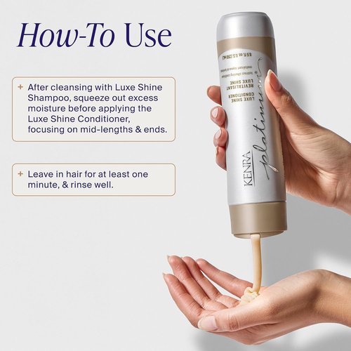 Kenra Platinum Luxe Shine Conditioner - Smoothing Formula for Frizzy Hair | Sulfate-Free & Color Safe