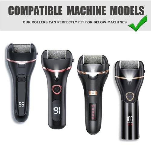 12 Pack Replacement Refill Rollers for Electric Foot File Callus Remover Pedicure Kit Tools Grinding Roller Head for Hard Callus and Tough Dead Skin (12pcs Extra Coarse)