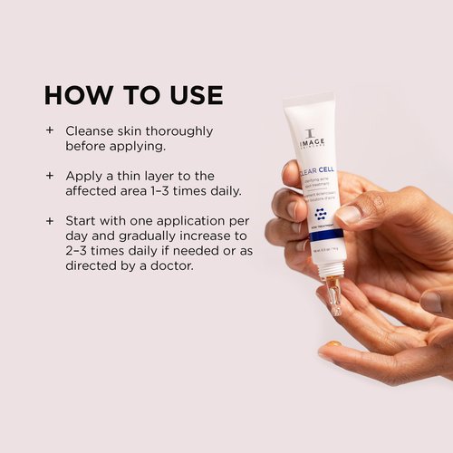 IMAGE Skincare, CLEAR CELL Clarifying Acne Spot Treatment, with Salicylic Acid, Targets Existing Acne Blemishes while Preventing New Blemishes from Forming, 0.5 oz