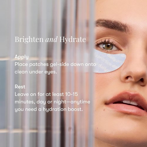 Dr. B Daily Practice Brighten & Hydrate Under Eye Patches - Cooling Hydrogel Masks for Dark Circles & Puffiness | 5 Pack