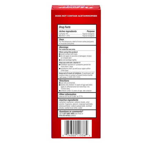 Tylenol Precise Nighttime Pain Relieving Cream, Topical Relief with 4% Camphor & 1.25% Menthol for Fast Acting & Penetrating Joint & Muscle Pain Relief, Calming Scent for Relaxation, 4 oz