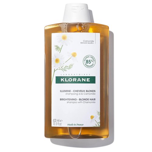 Klorane Brightening Shampoo with Chamomile - Enhance Blonde Highlights & Shine - Ultra-Gentle, Vegan - 13.5 fl. oz.